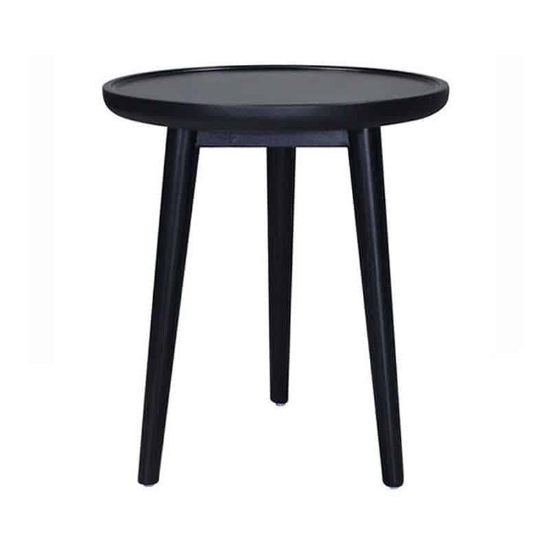 Slim Tapered-Leg Side Table – Black – front view