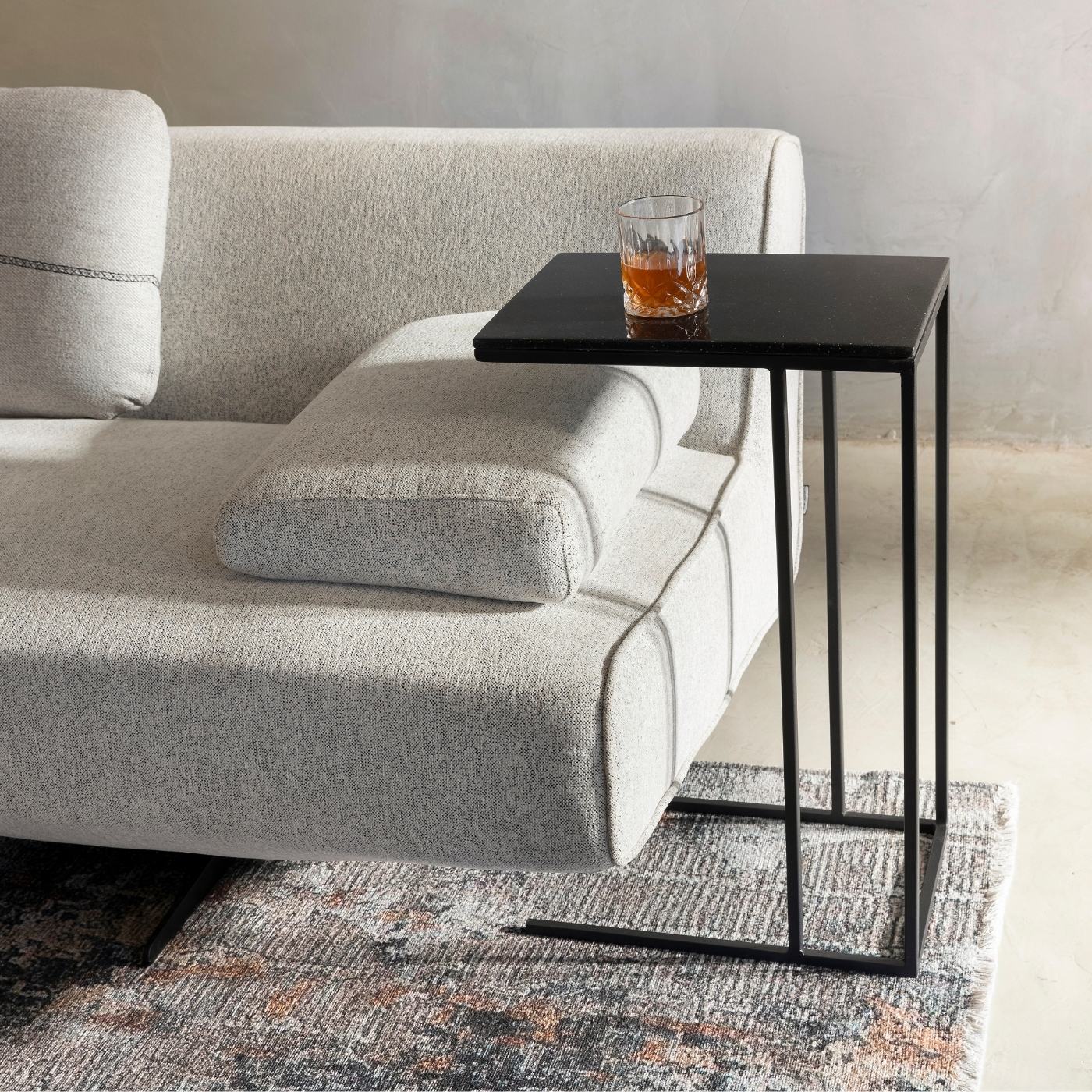 Square Sofa Side Table – Black & Galaxy – main view
